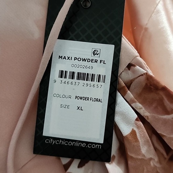 City Chic Powder‎ Floral mauve Maxi Dres plus size XL 22 new!! - Picture 12 of 13